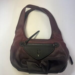 Simply Vera burgundy and black ombre satchel purse